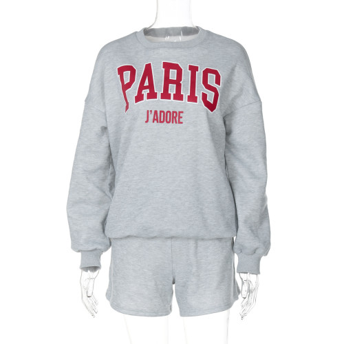 Printed hoodie two-piece set