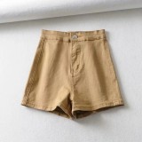 Tight shorts, high waisted elastic A-line hot Bottoms,Pants