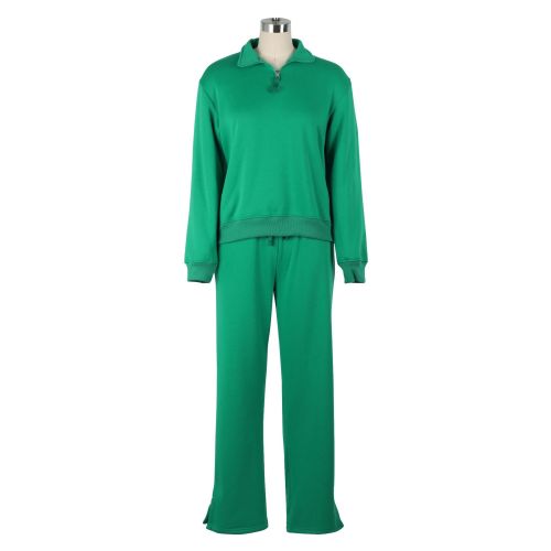 Two piece set of plush and thickened sports hoodie