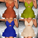 Deep V-strap dress