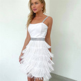 Suspender fringe skirt