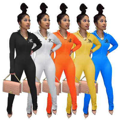 Pit striped pleated leg jumpsuit
