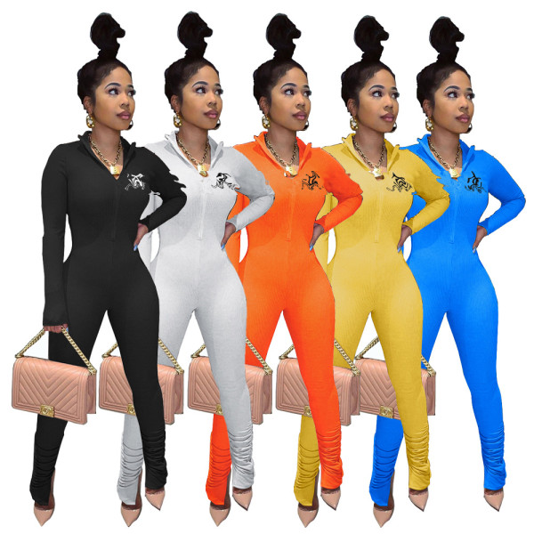 Pit striped pleated leg jumpsuit