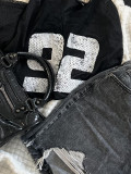 Lace patchwork V-neck short sleeved fashionable T-shirt