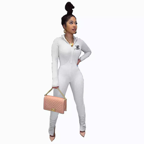 Pit striped pleated leg jumpsuit