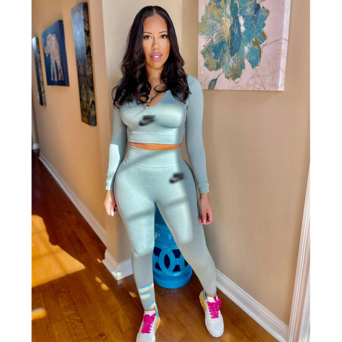 Yoga Exercise Pit Strip Two Piece Set