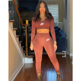 Yoga Exercise Pit Strip Two Piece Set