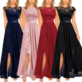 Evening gown lace high waisted long skirt
