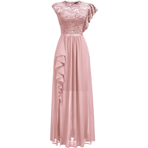 Evening gown lace high waisted long skirt