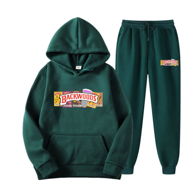 Letter printed hooded jacket, cotton jacket, hoodie set