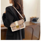 Contrast snake patterned armpit bag, single shoulder crossbody bag
