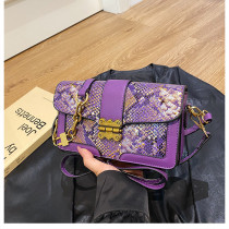 Contrast snake patterned armpit bag, single shoulder crossbody bag