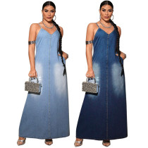 Cowboy camisole long dress Cowboy camisole long dress