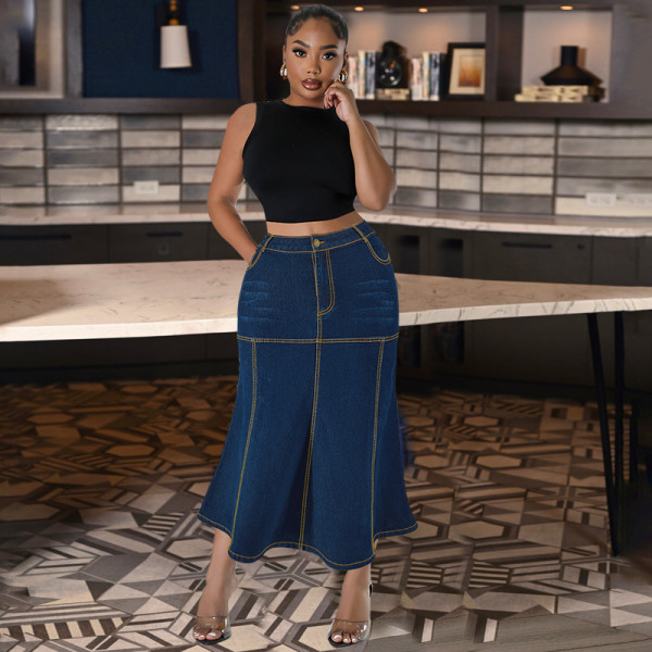 Cowboy long skirt