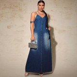 Cowboy camisole long dress