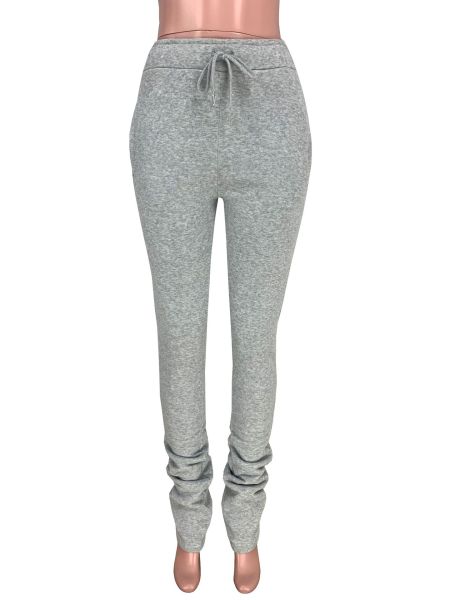 Thick sport drawstring stacking pants