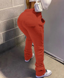 Thick sport drawstring stacking pants