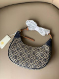 Crescent retro vintage flower armpit single shoulder crossbody diamond mesh bag