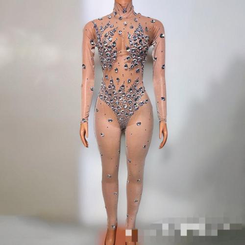 Bright diamond see through jumpsuit