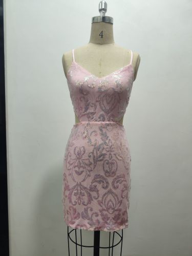 Glitter Dress Bead Party Dress