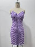 Vintage sequined dress with suspender straps