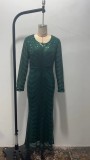Long sequined dress