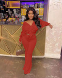 Pit strip loose tie bow two-piece set