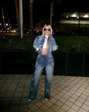 Cross Wash Water Burnt Denim Top