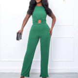 Pit striped short sleeved pants set