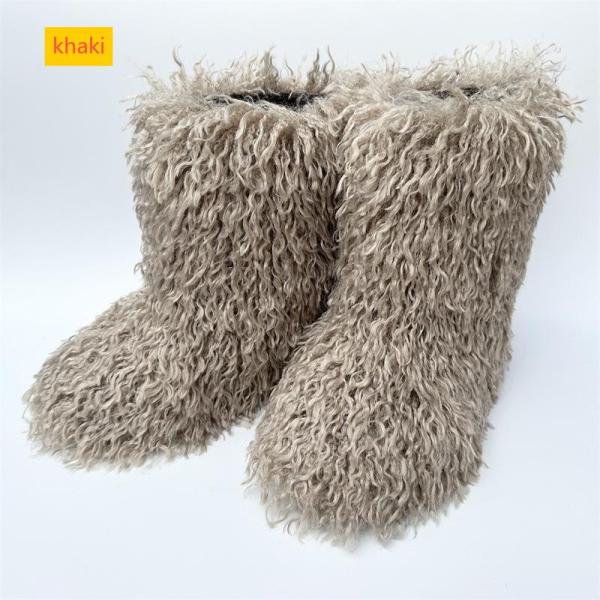 Wool snow boots