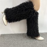 Sheep curly snow boots pile socks