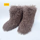 Wool snow boots