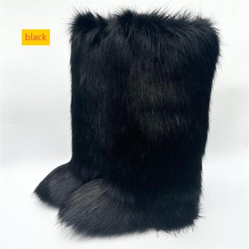 Thick oversized anti slip fluffy snow boots