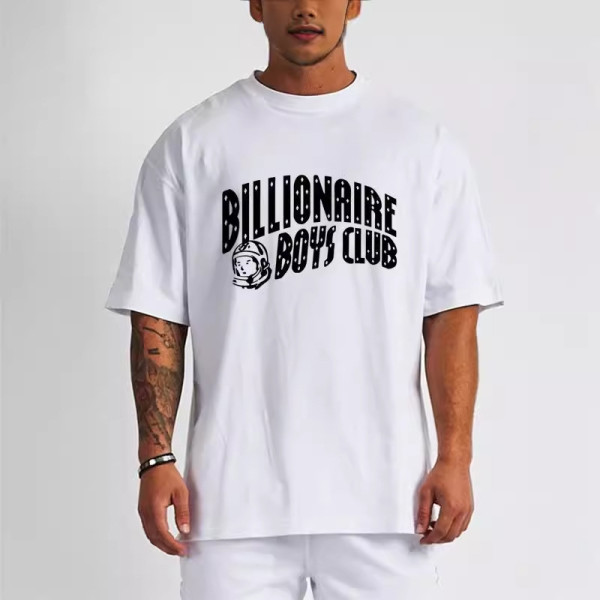 Short sleeved men's shoulder down T-shirt