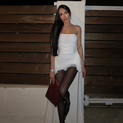 Sleeveless strapless ribbon short dress