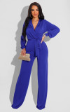 Long sleeved knitted women's jumpsuit