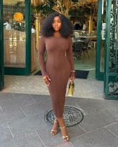 Pit stripe wrapped hip knitted dress