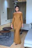 One neck slit hip hugging dress