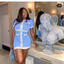 Women's Ice Silk Thread Woolen Elastic Middle Skirt Women's Ice Silk Thread Woolen Elastic Middle Skirt