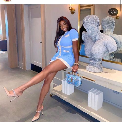 Women's Ice Silk Thread Woolen Elastic Middle Skirt