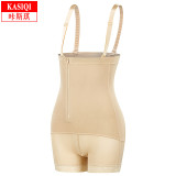 Side pull up, hip cinching, plus size body shaping jumpsuit