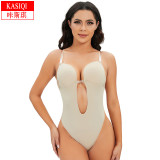 Transparent suspender one-piece shapewear top