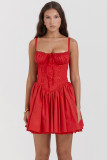 Women's Lace Splicing Waist Strap Skirt