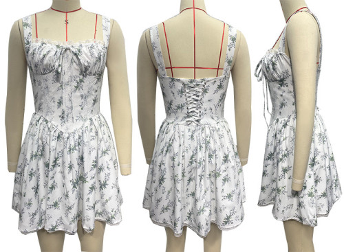 Women's Lace Splicing Waist Strap Skirt