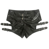 Lacquer elastic shorts