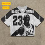 Round neck pullover short sleeved digital printed men's T-shirt