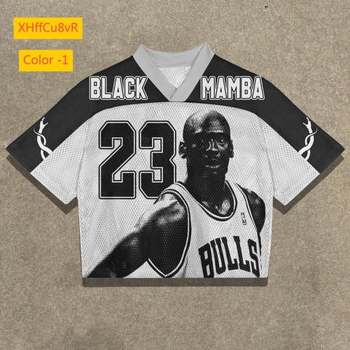 Round neck pullover short sleeved digital printed men's T-shirt