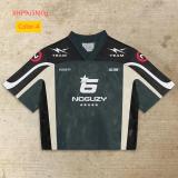 Round neck pullover short sleeved digital printed men's T-shirt