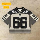Round neck pullover short sleeved digital printed men's T-shirt