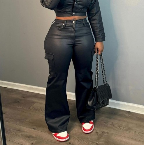 Leather trousers for suits